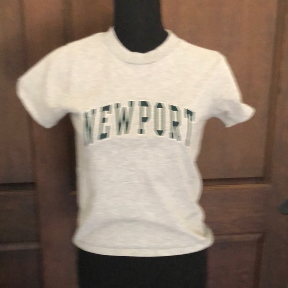 Small, Brandy Melville, T-shirt, and gray green letters - Picture 1 of 3